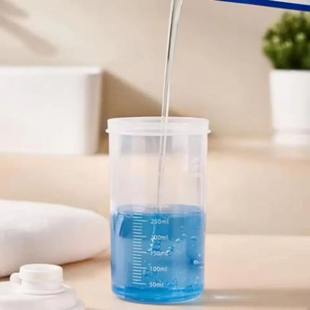 

3Pcs Plastic 450ml Sub-bottling Bottle Transparent Heatable Portable Water Cup with Scale Sealed Detergent Powder Tank