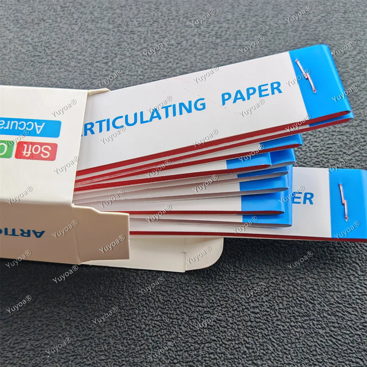10 Boxes Dental Articulating Papers Occlusion Paper Strips 30/100µm Bite Hydrophobic Paper Oral Care Dentistry Teeth Whitening