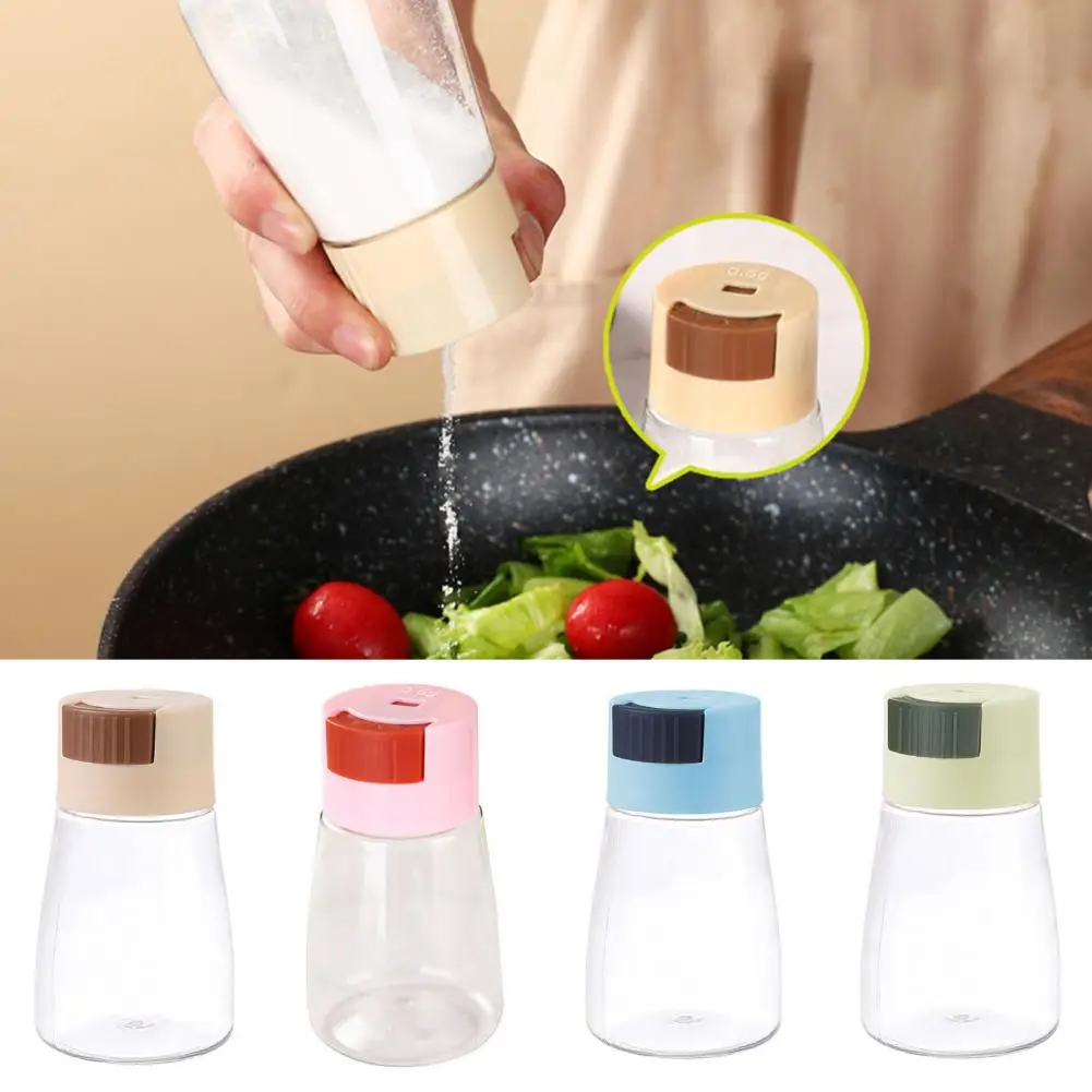 Measuring Seasoning Bottle One-button Press Shaker Airtight Salt Shaker with Precise Control for Healthy Seasoning for Kitchen