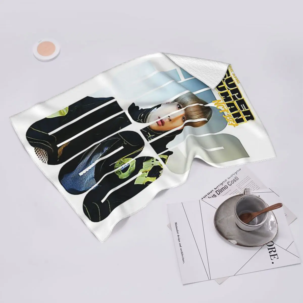 Пользовательские NCT 127 Jungwoo Superhuman Мягкое полотенце для лица Быстросохнущее хлопковое полотенце для бассейна и ванны Быстрое впитывание