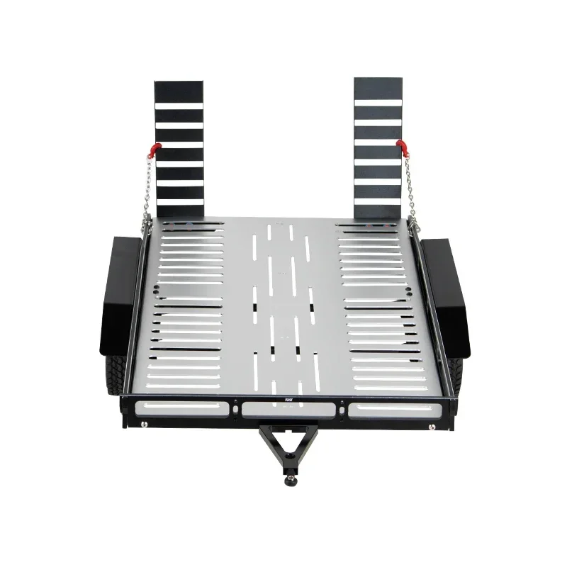 KYX Racing Heavy Duty Aluminum Trailer for 1/10 RC Rock Crawler Truck Traxxas TRX4 Axial SCX10 SCX10 II 90046 90047 CC01 D90