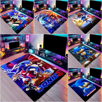 MINISO Anime S-Sonic-c Themed NonSlip Rug Stylish Carpet for Bedroom Living Room Teens Play Area Comfortable Floor Mat Decor