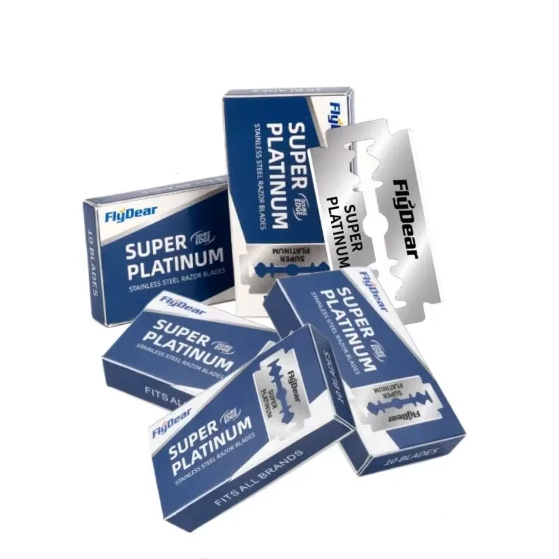 Herramienta de peluquero profesional de 20 a 100 Uds., seguridad de doble filo con hojas de afeitar clásicas Retro de acero inoxidable para afeitado de hombres