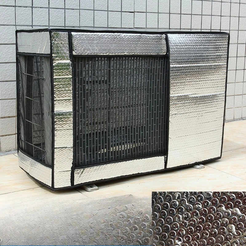 

AC Outdoor Unit Cover Waterproof Sunproof Aluminum Foil Heat Insulation No Need to Remove In Use