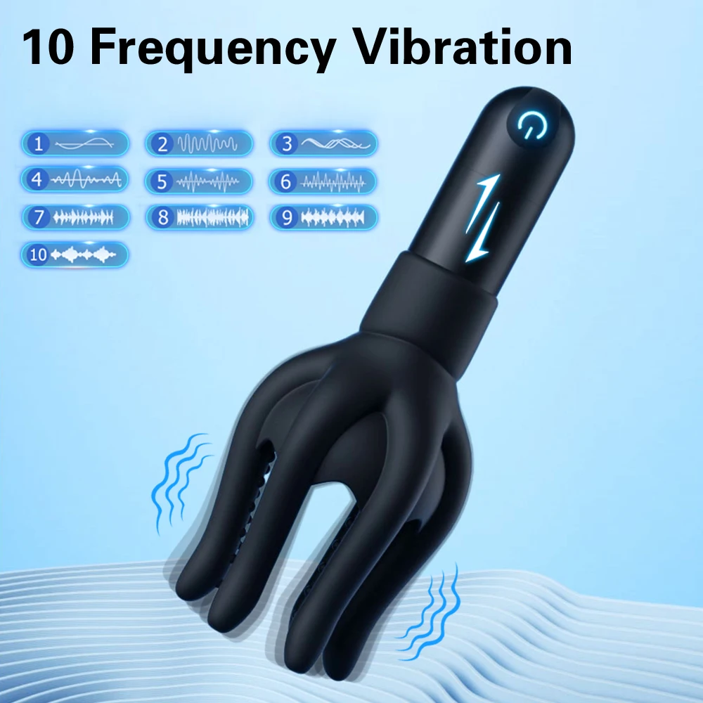 Sex Male Glan Masturbator Vibrator Penis Glan Testicle Massage Trainer Delay Ejaculation Silicone Sex Toys Adult Goods for Men