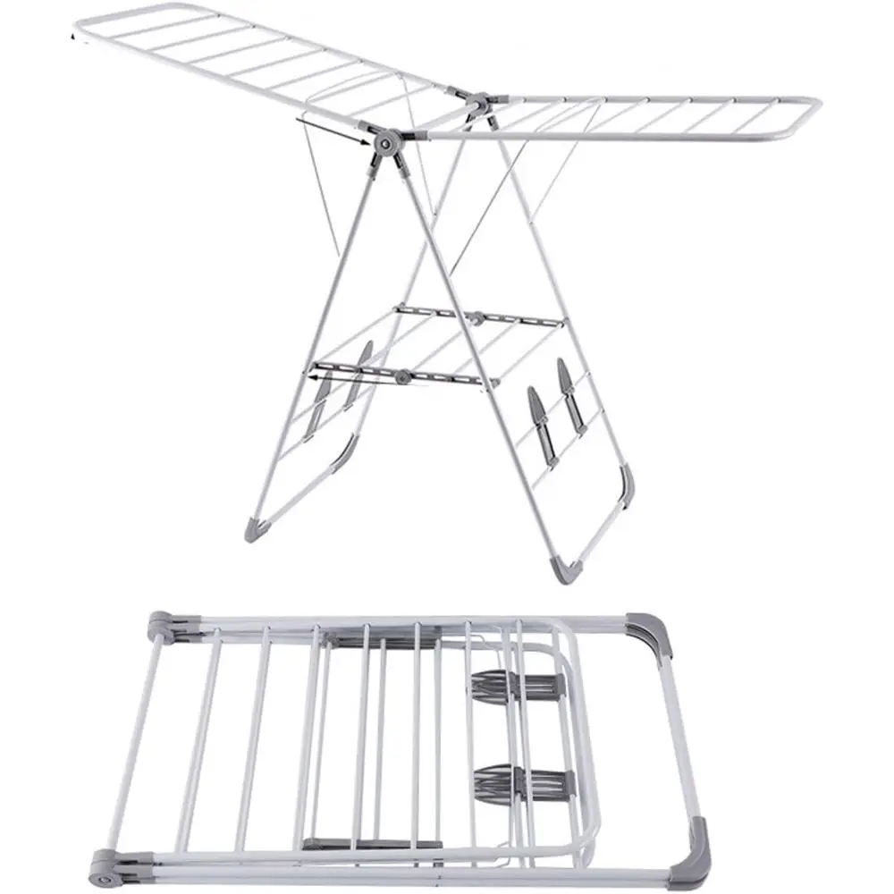 

Регулируемая складная сушилка для одежды с крыльями для удобного хранения и использования в помещении и на открытом воздухе