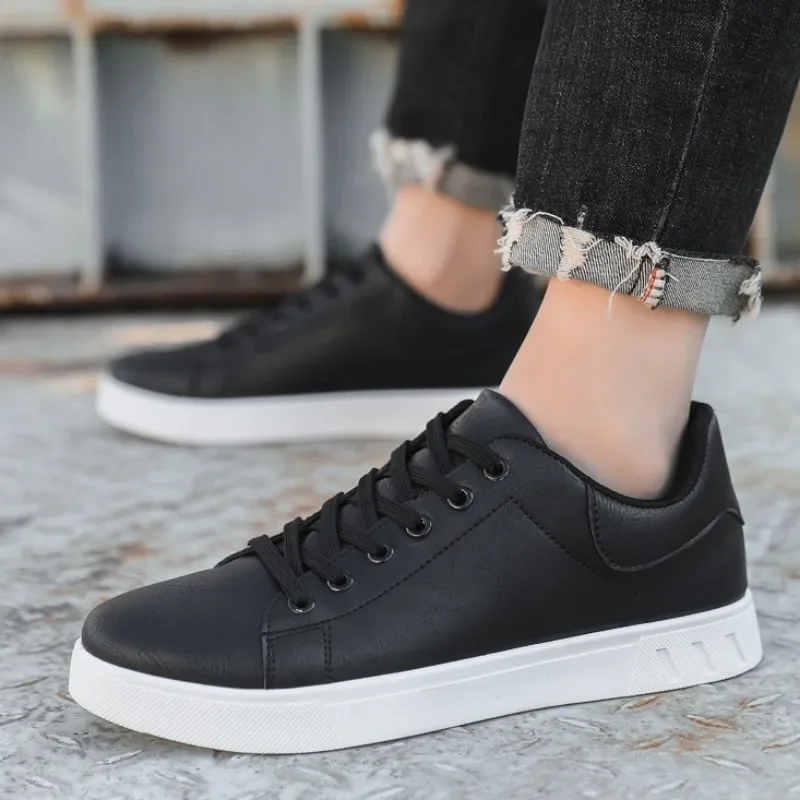 

Casual Leather Sneakers Flats Shoes Classic Men Leather Shoes Spring Summer New Trendy All-match Platform