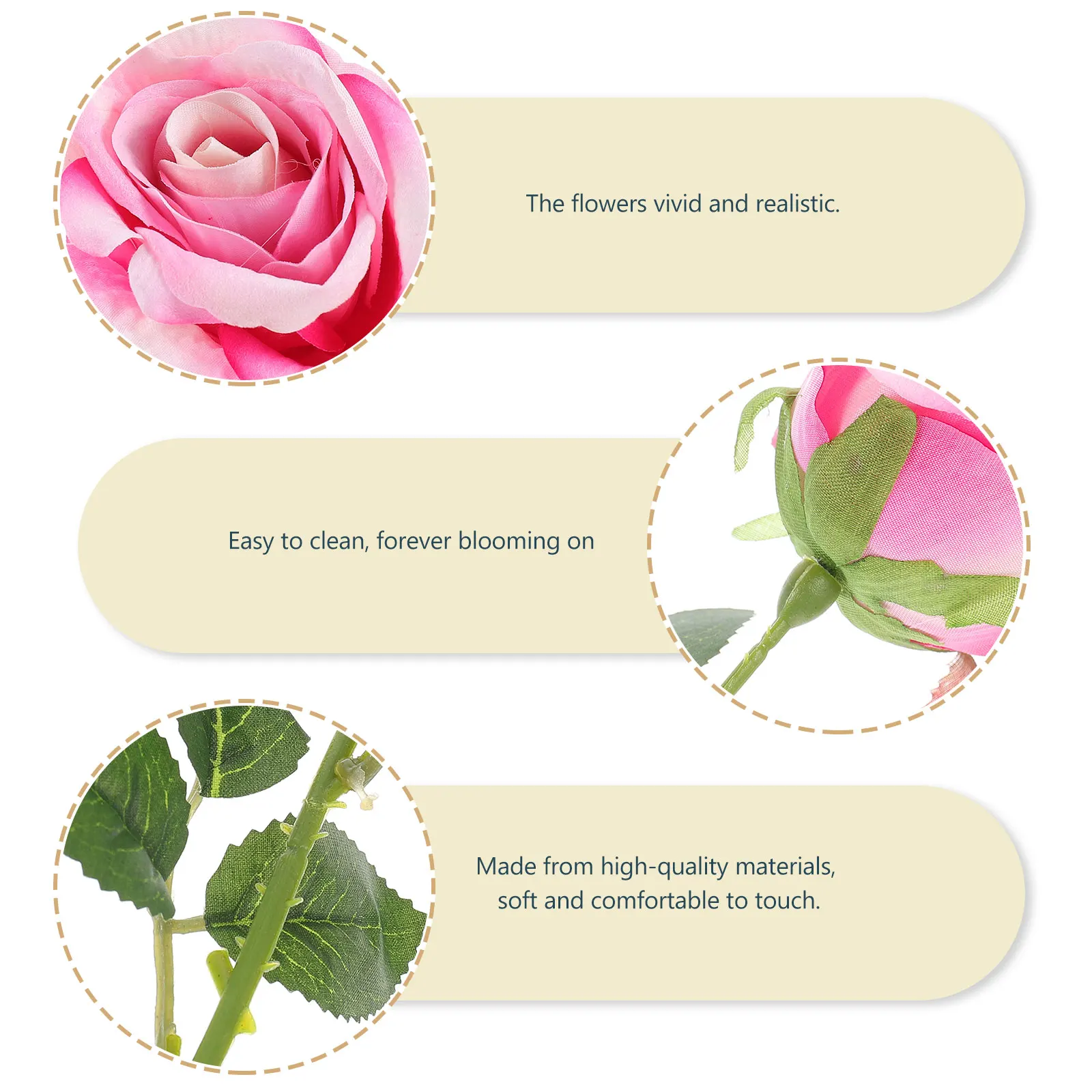 

9 Pcs Artificial Rose Flower Flowers Decoration Iron Simulation Bride Fake Roses