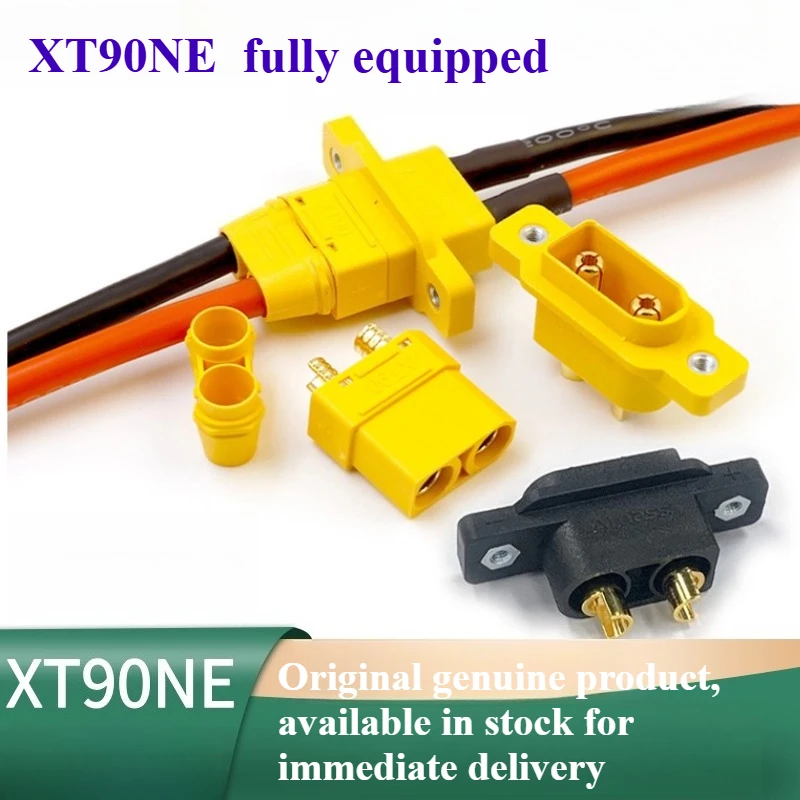 30A XT90NE Lithium Battery Charging Connector Wire Fixed Female Head Welded Type Gold-plating XT90 Terminal Male New Energy Plug