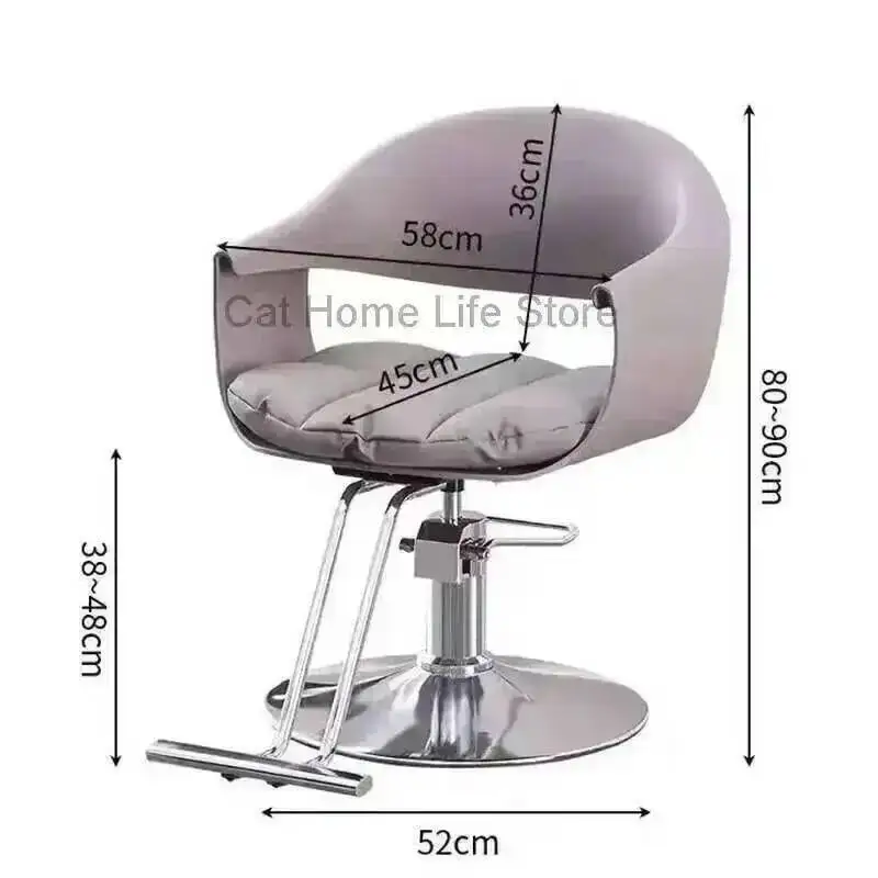 الكراسي المهنية كرسي صالون آلات الحلاق تعزيز عجلة كراسي دوارة الغرور صالون الأظافر رمش ماكياج فاخر مائل #6