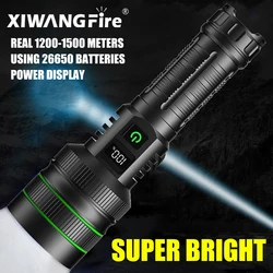 Super Long Range Tactical Torch High Power LED Flashlight USB Rechargeable Strong Light Lamp Outdoor Portable Lantern Waterproof