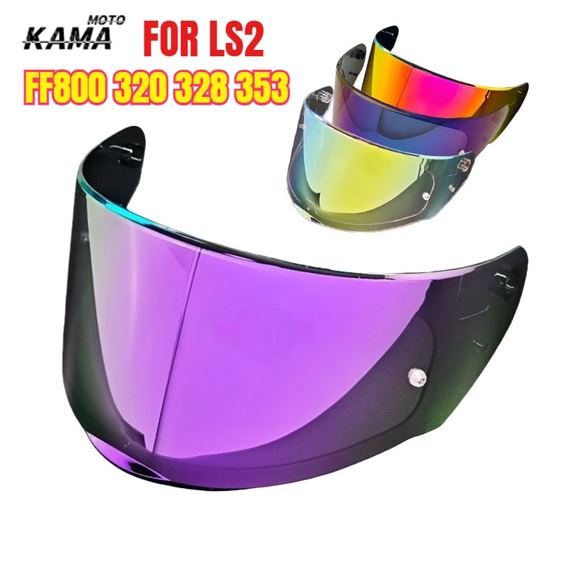 For LS2 FF800 320 328 353 Helmet Visors Full Face Motorcycle Helmet HD Color Lens Black Silver Visor, Anti Fog Sticker