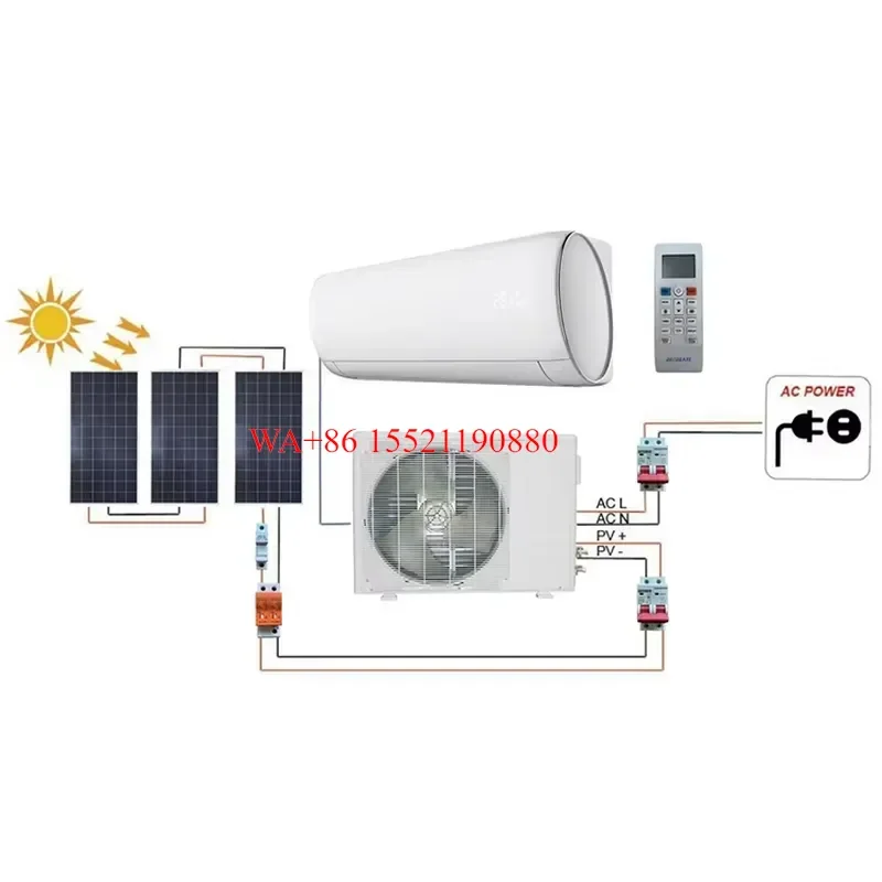WMWMNU R32 New Energy Full DC Inverter On-grid Off-grid Solar Air Conditioner