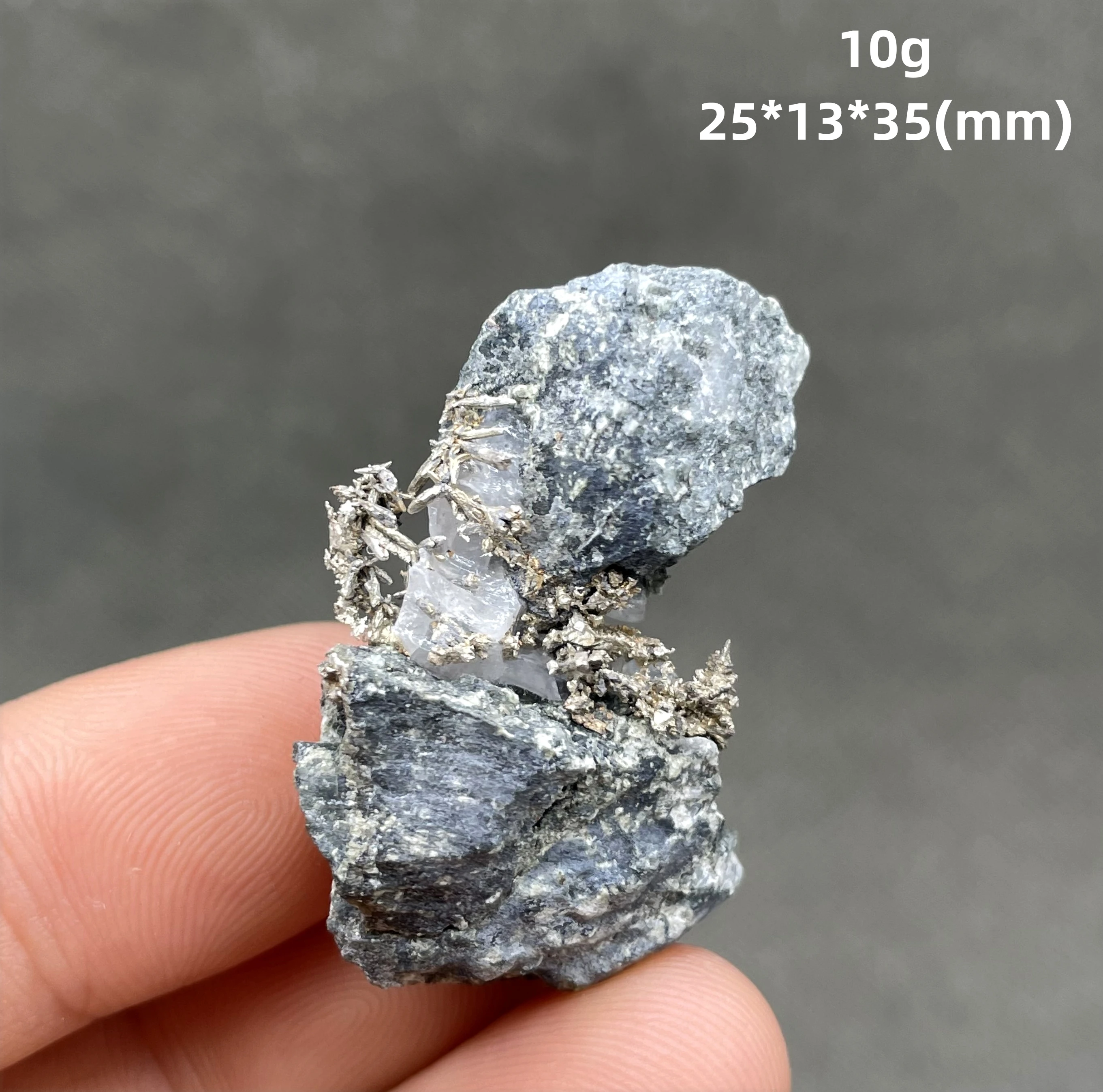 BEST! 100% natural Morocco Native Silver mineral specimen stones and crystals healing crystals quartz