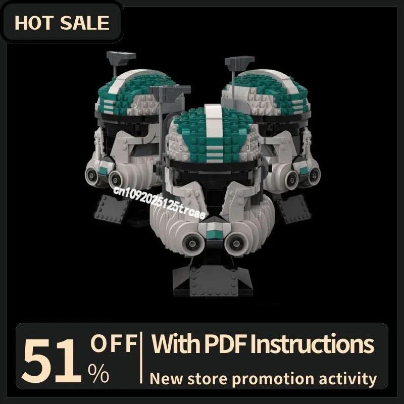 

New 901Pcs Famous Star Battle Movie Moc Helmet Lieutenant Model Buildings Custom Puzzles Diy Creative Ideas Toys Birthday Gifts