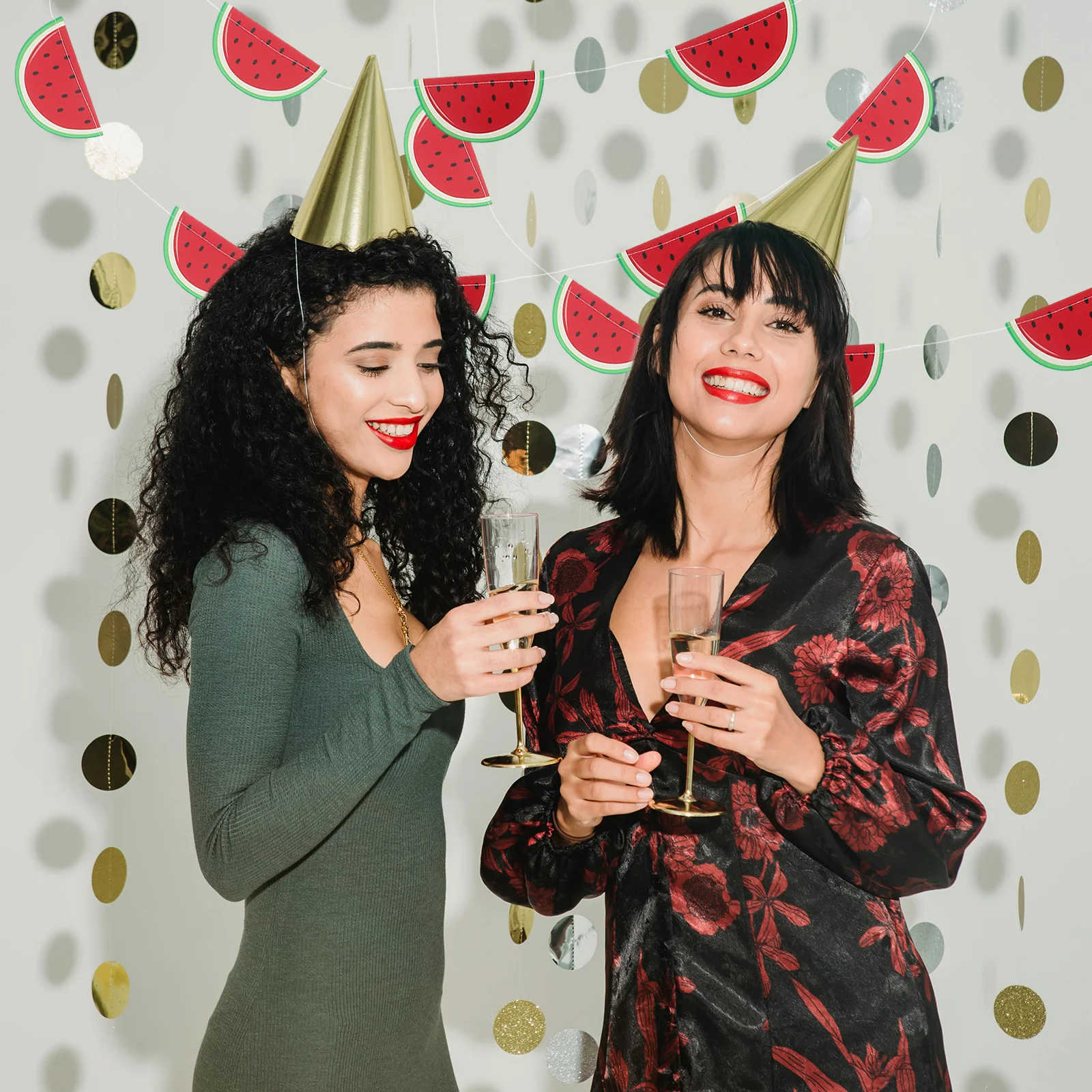 

4Pcs Watermelon Theme Banner Summer Fruit Party Decorations Birthday Garland Hanging Indoor Outdoor Backdrop Bright Decor