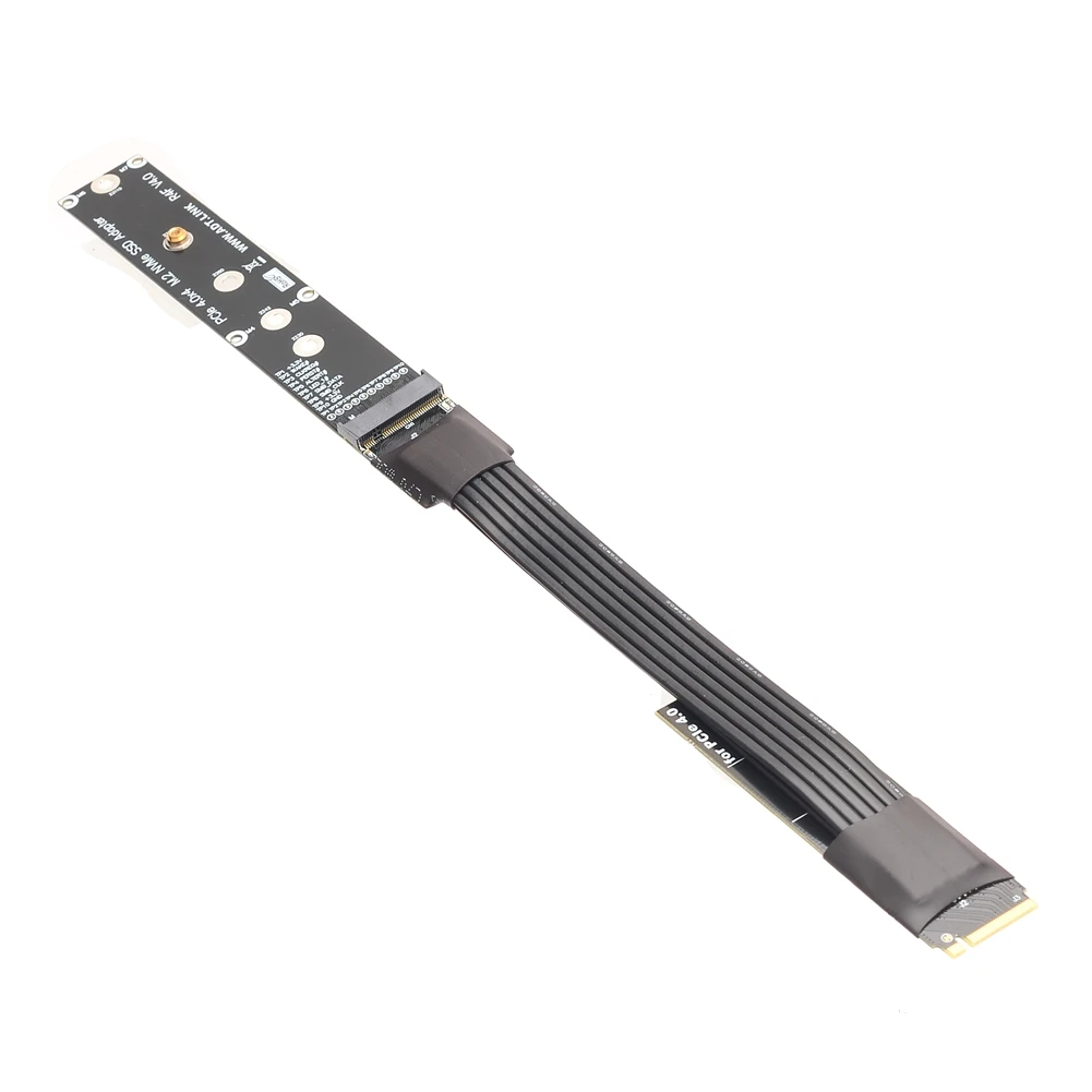 Riser M.2 For NGFF NVMe SSD 4.0 Extension Cable Solid State Drive M.2 To PCI-E 4.0 X4 64G/Bps M Key Riser Ribbon Extender