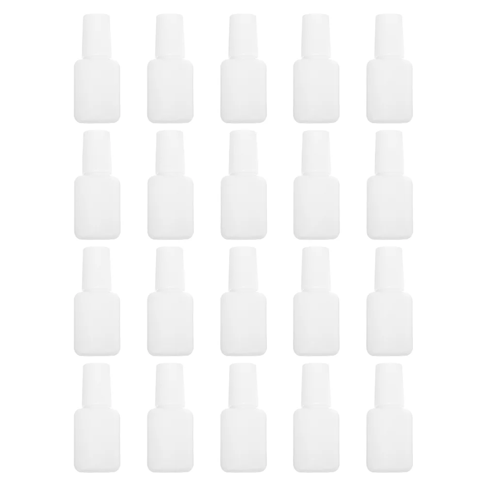 

20 Pcs Bottled Clear Nail Polish Manicure Tool Leak-proof Durable Varnish Gels Container Glass Abs Portable