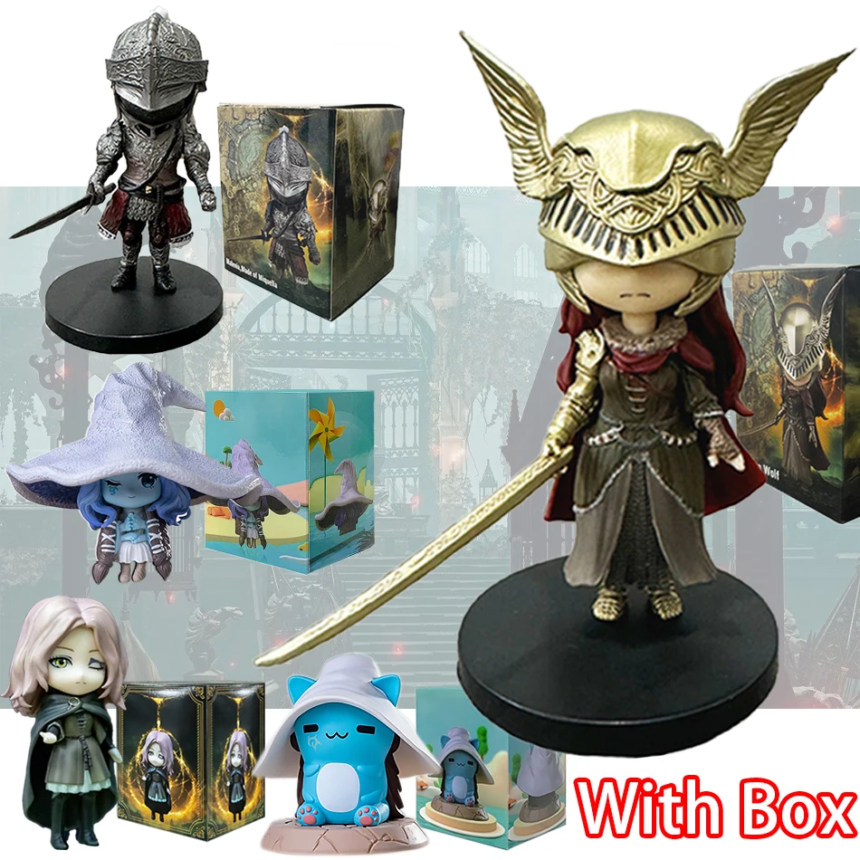 Auf Lager Elden Ring Gaming Q Version Mini Ranni Cat Melina Malenia The Half-Wolf Actionfigur Lani Magic Ornaments PVC-Puppen