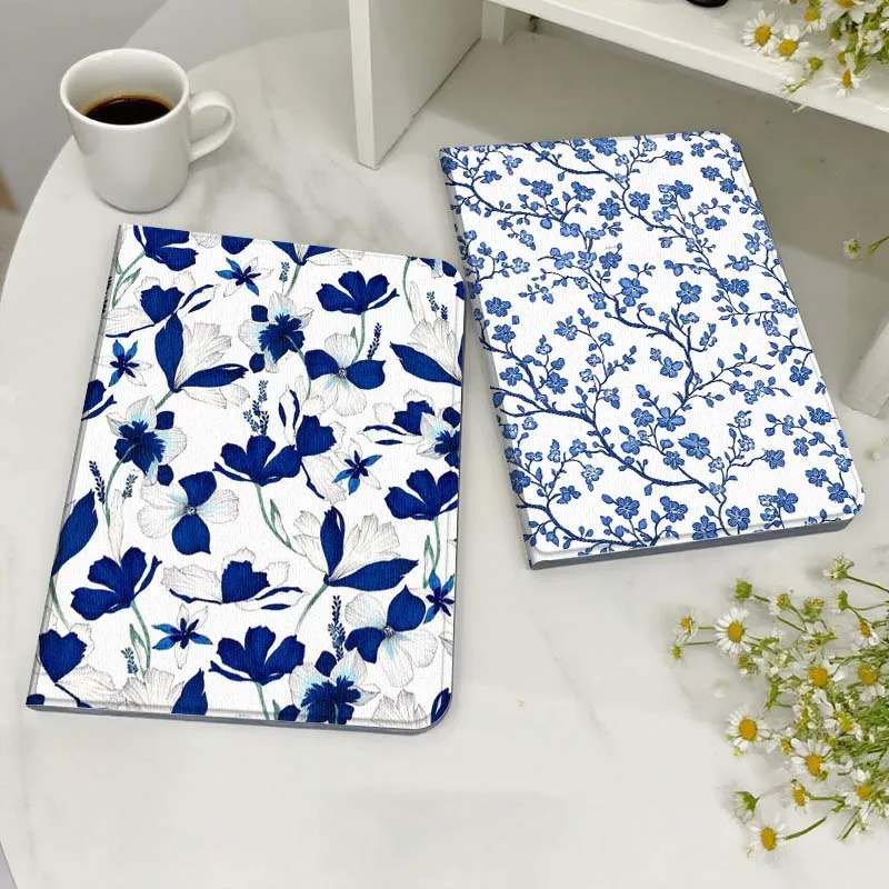 

Blue Floral Branch Pattern Gift Tablet Case For Samsung Galaxy Tab S7 S8 S9 S10 FE Lite
