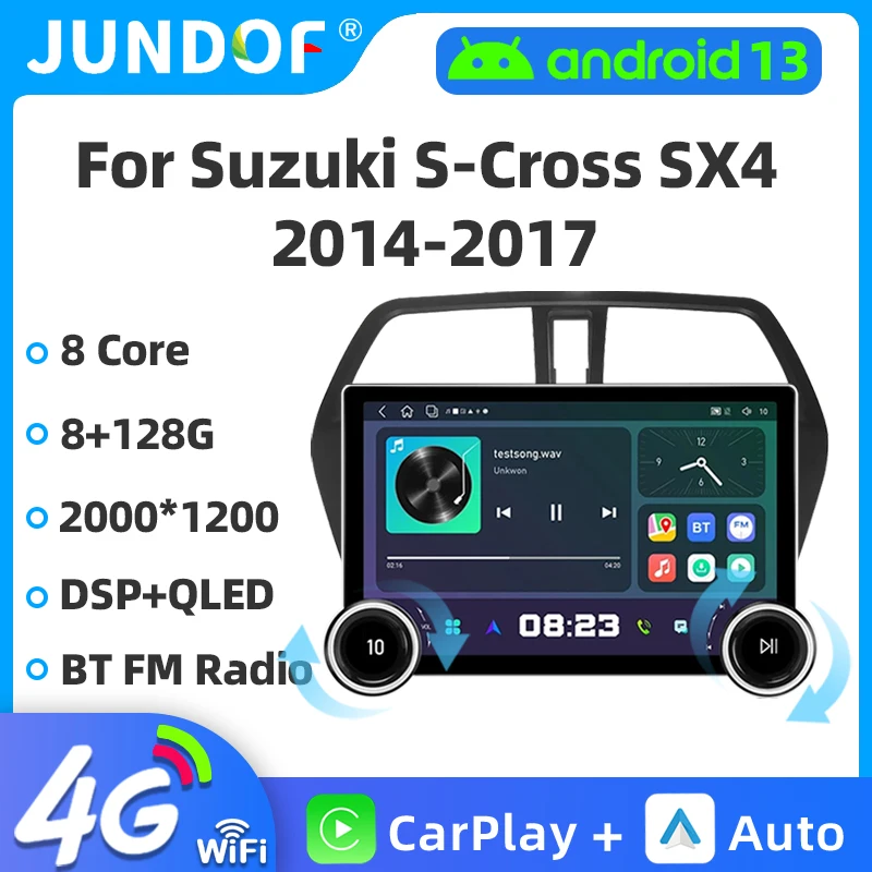 

11.8" 2K QLED Android Auto Car Radio Multimedia Player For Suzuki SX4-CROSS 2014-2017 Carplay Navigation Audio GPS Stereo 2 din