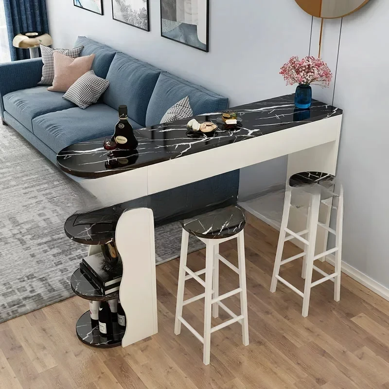 Modern Coffee Bar Tables Cocktail High Luxury Kitchen Long Bar Tables Reception Desk Mesa De Cosinha Home Furniture YY50BT