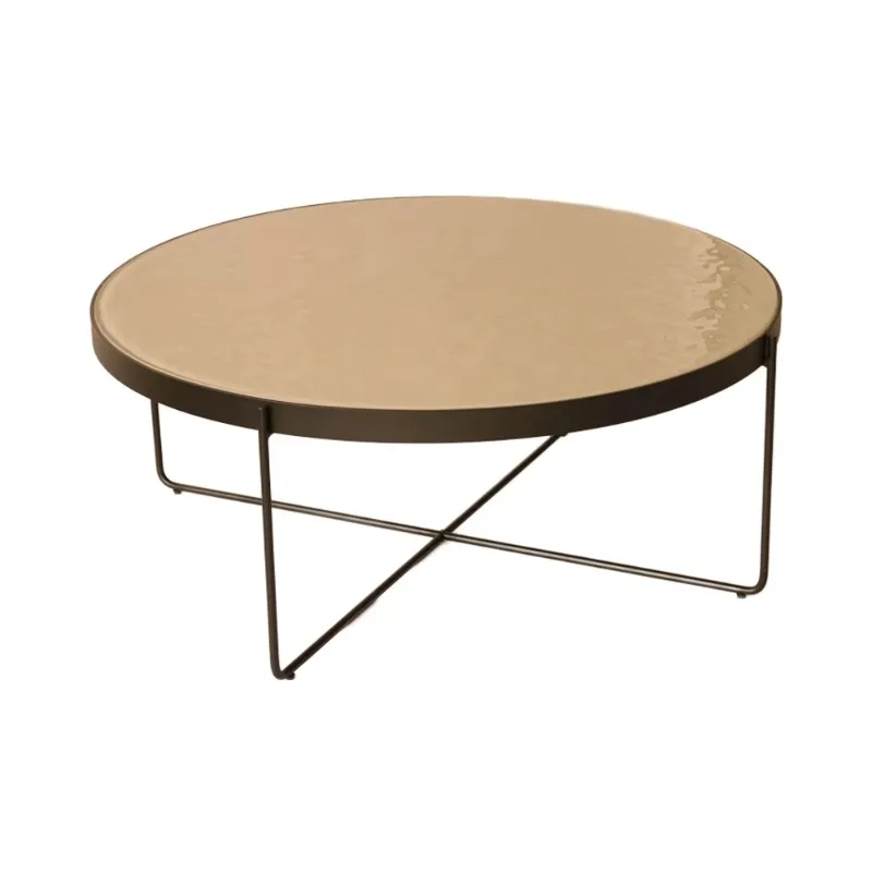 Hot-selling modern coffee table with tempered glass top and metal frame upholstered living room furniture set