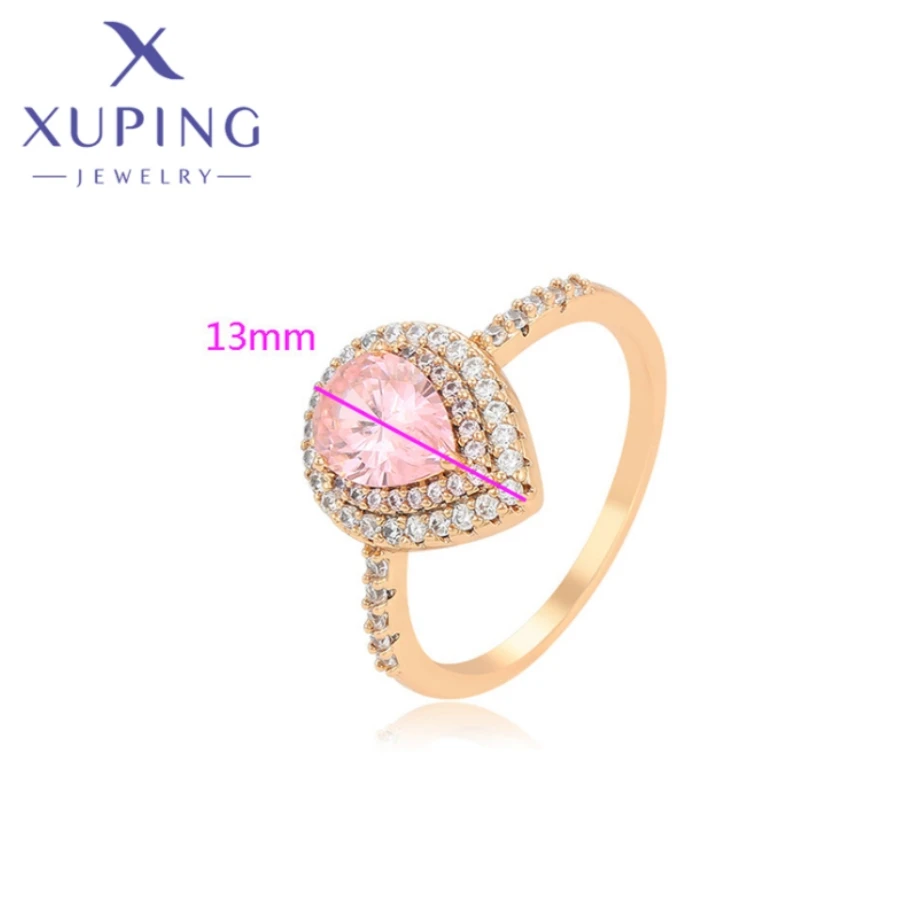 Xuping Jewelry Fashion New Ornaments European Gold Color Rings for Women Schoolgirl Christmas Exquisite Wedding Gifts X000655904