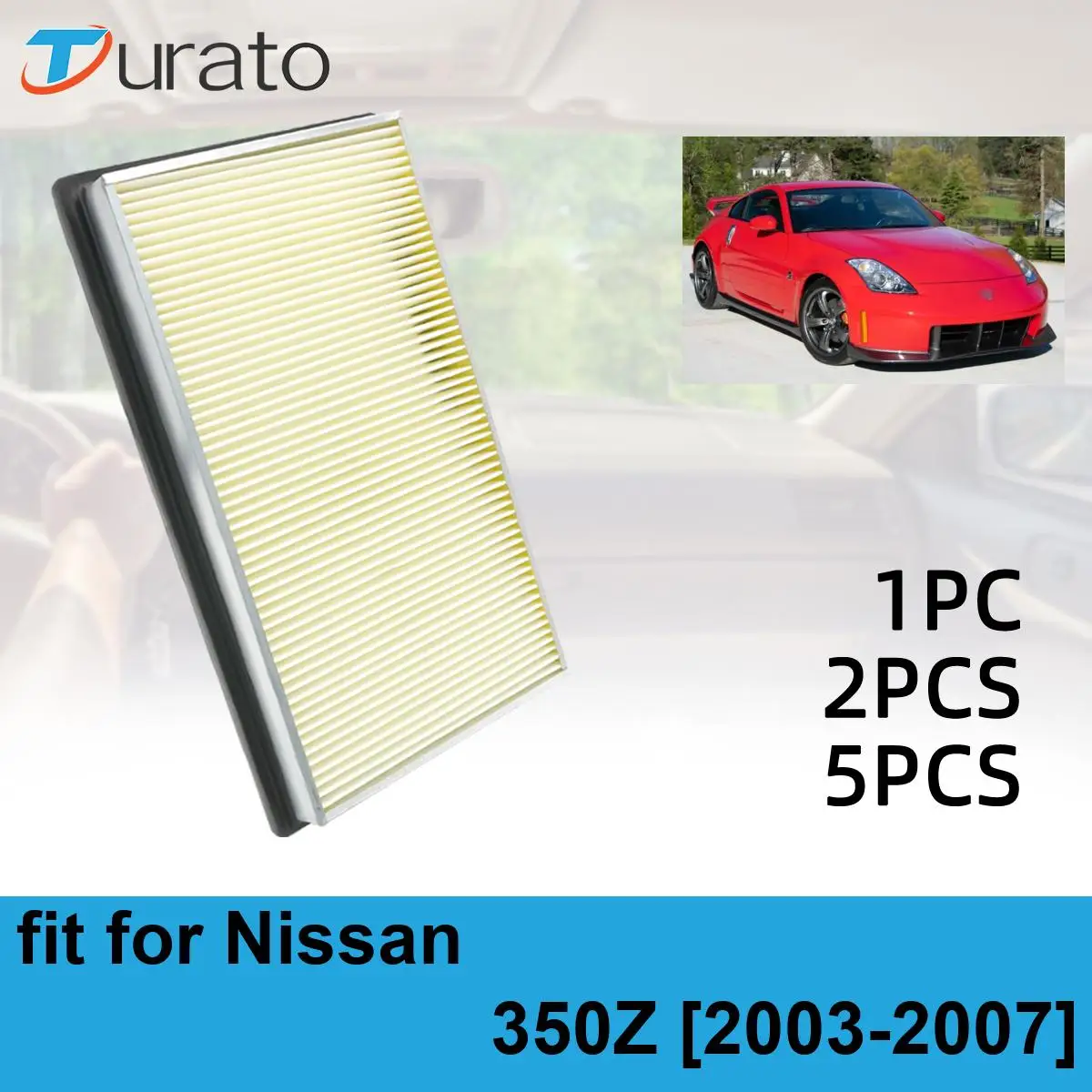 Car Engine Air Filter Pollen Auto Climate Control Gases Replace Accessories Pollen For Nissan 350Z 2003-2007 CA4309 25043775