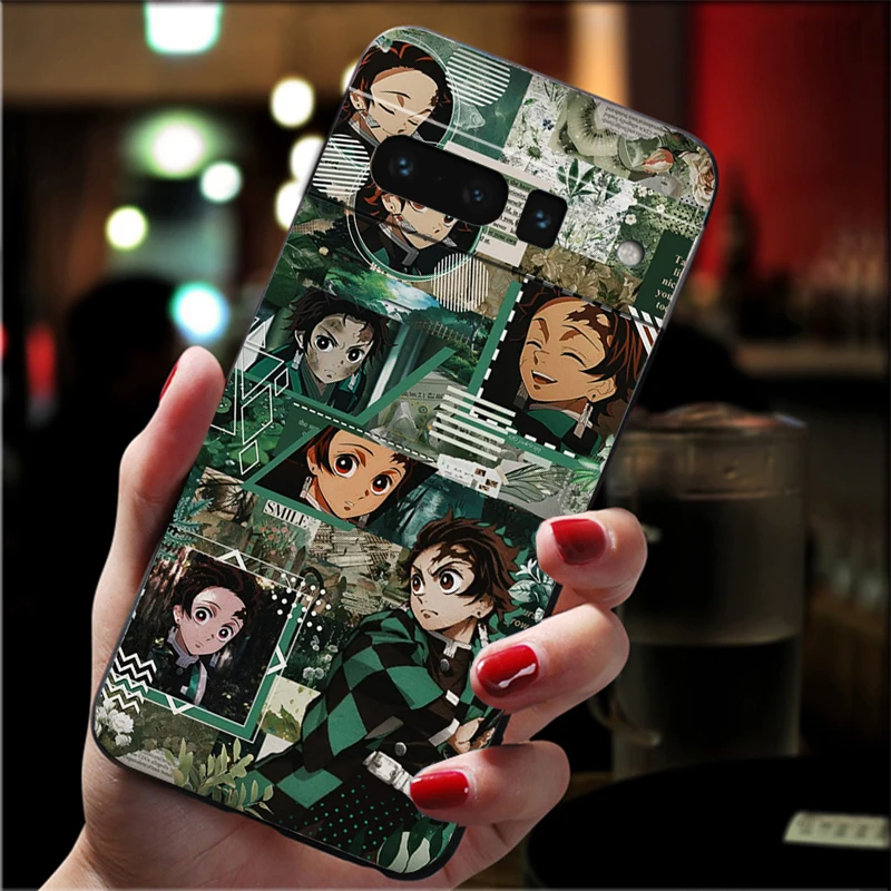 حافظة لهاتف جوجل بيكسل 10 9 برو XL 9A 8 7 6 برو بيكسل 8A 7A 6A بكسل 8 7 6 5 أنيمي تانجيرو كامادو شيطان القاتل #5