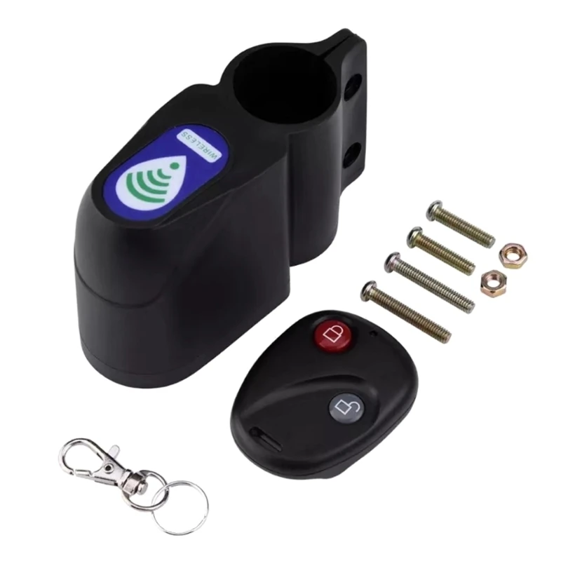 Wireless Remotes Control Bicycles Alarm 110dB Loud AntiTheft Vibration Sensorings Alarm for Electric Bicycles Bicycles