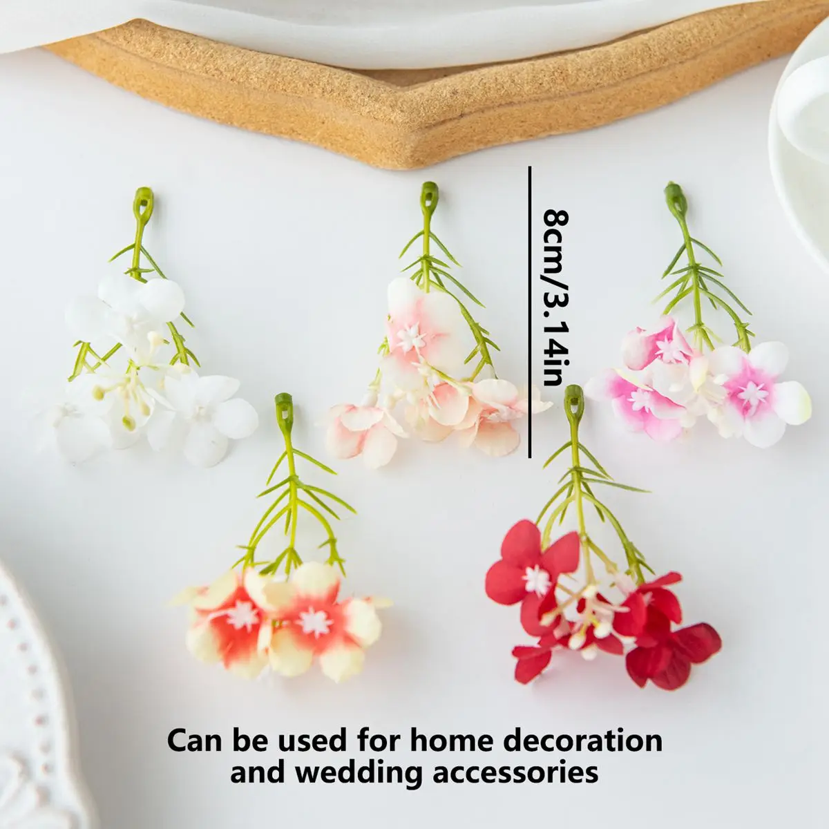 Künstliche Blumen Mini-Pflaumenblüten Großhandel DIY Geschenk Süßigkeitenbox Haarnadel Brosche Heim Festival Party Outdoor Garten Deko Hochzeit – Detail 6