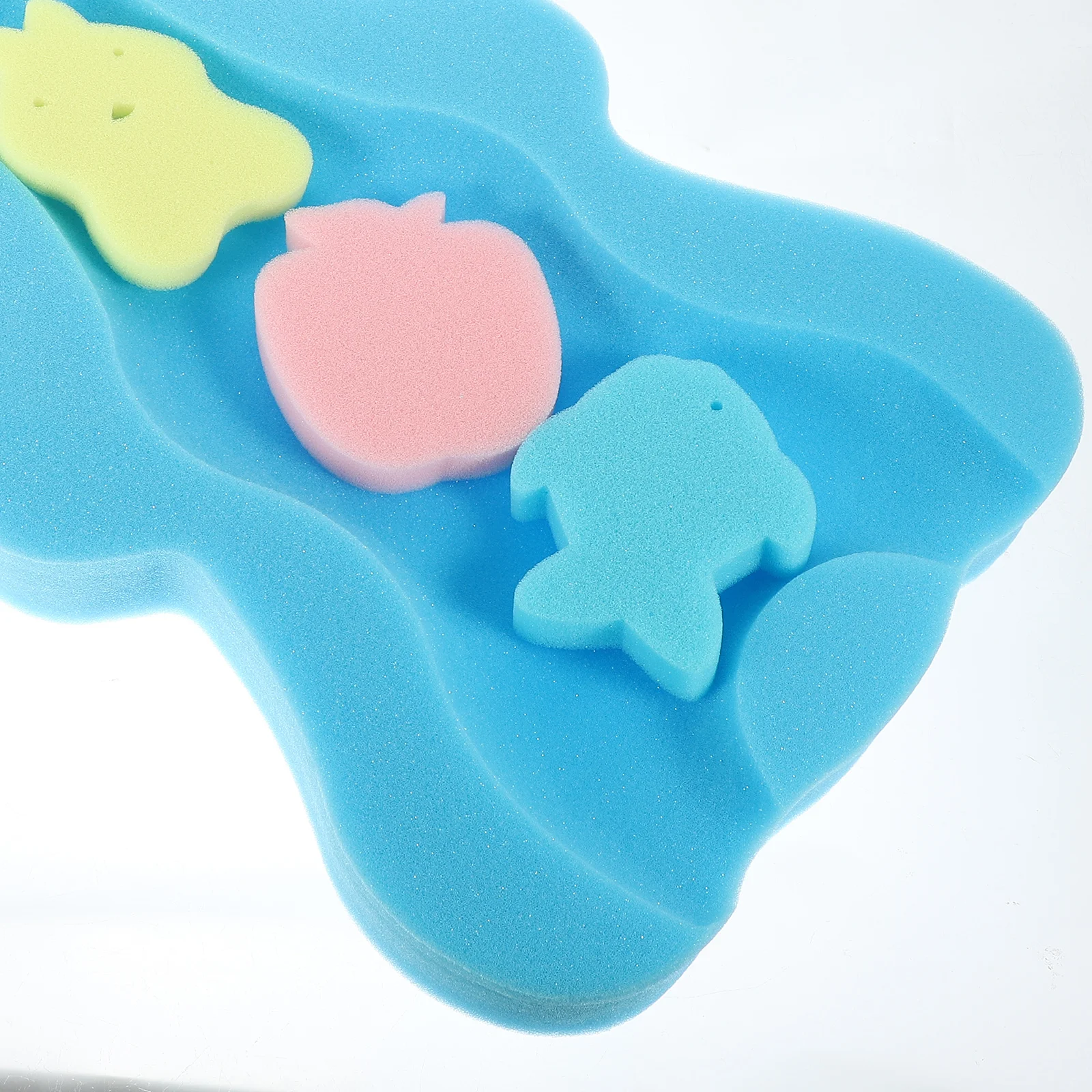 Tappetino in spugna da bagno per bambini da 5 cm, antiscivolo, spesso, morbido, confortevole, per doccia, vasca da bagno, supporto sagomato per la testa e il collo, asciugatura rapida