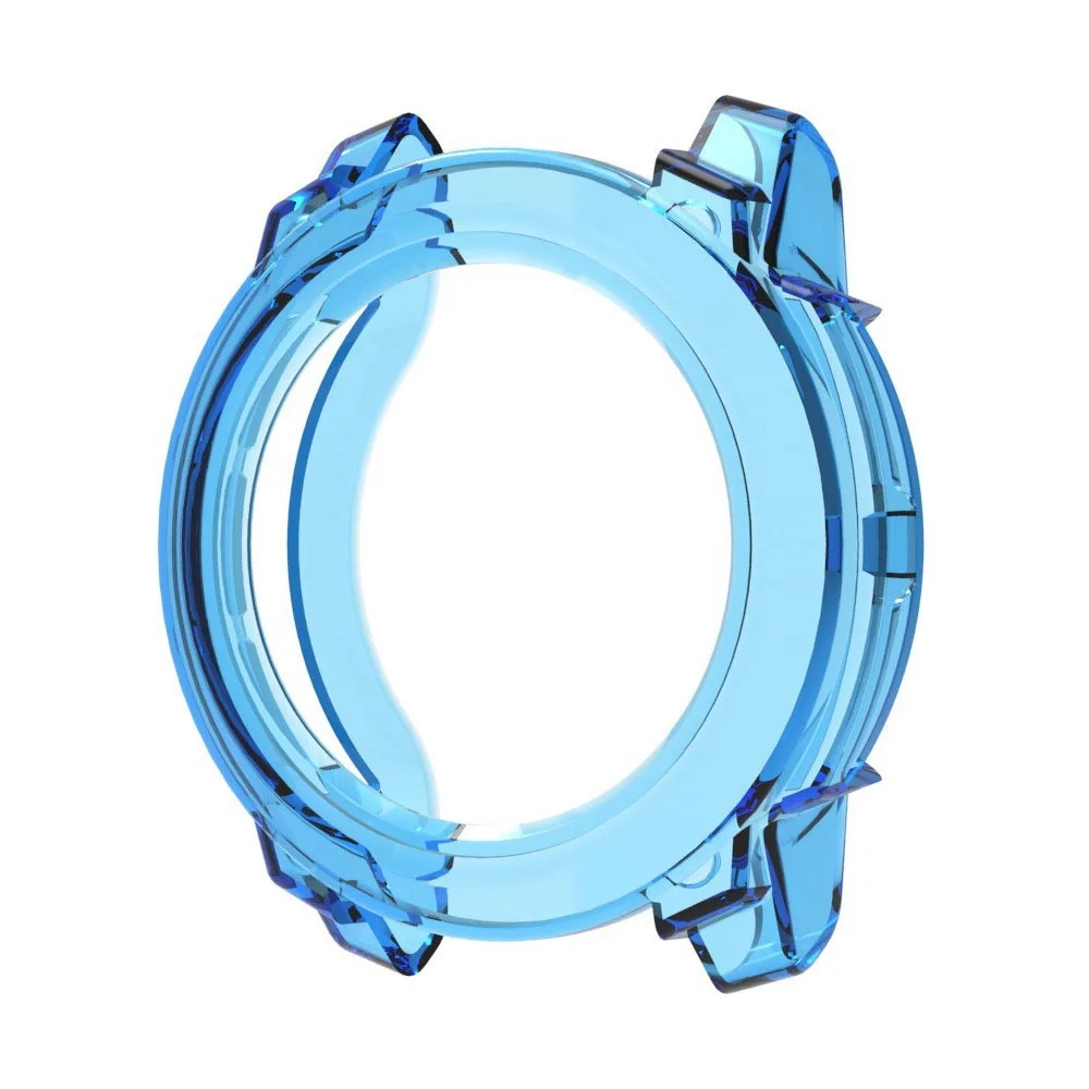 حافظة واقية من البولي يوريثان غطاء ساعة شفاف مقاوم للصدمات إطار حماية ناعم لساعة Garmin Instinct 3 45/50 مللي متر الذكية