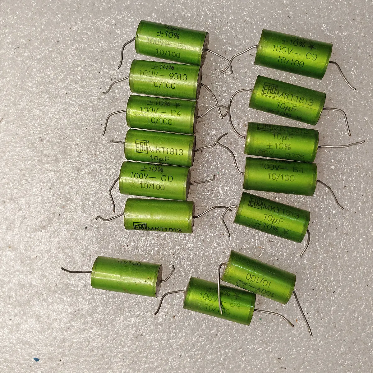 10PCS Second-hand disassembled ERO MKT1813 series transparent head 100V 10UF coupling crossover variable capacitor 15*31MM
