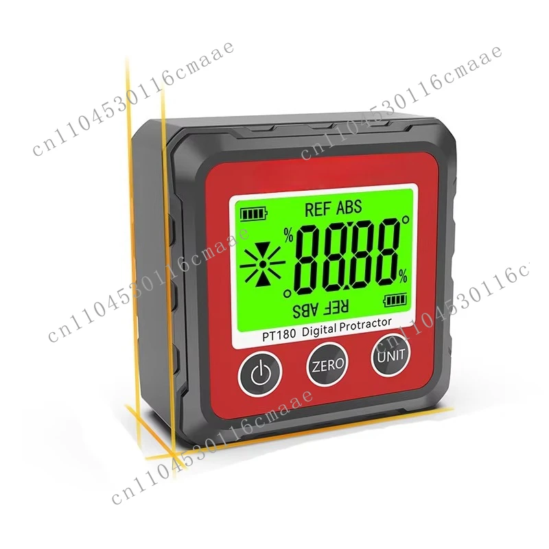 Digital Angle Gauge Magnetic Protractor Inclinometer Level Angle Detector Angle Cube Level with magnifying glass and backlight