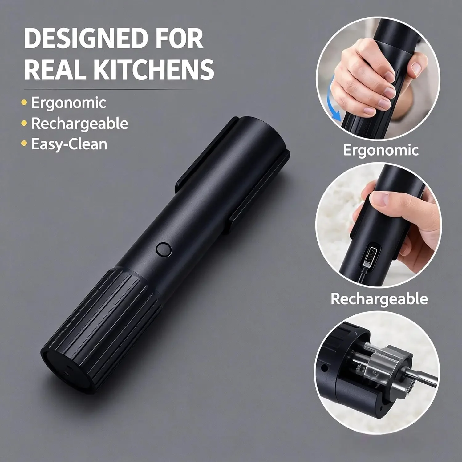 Cordless Electric Fish Scaler Rechargeable Fish Scale Remover Scraper Fish Skin Peeling Kitchen Tool for Home & Commercial