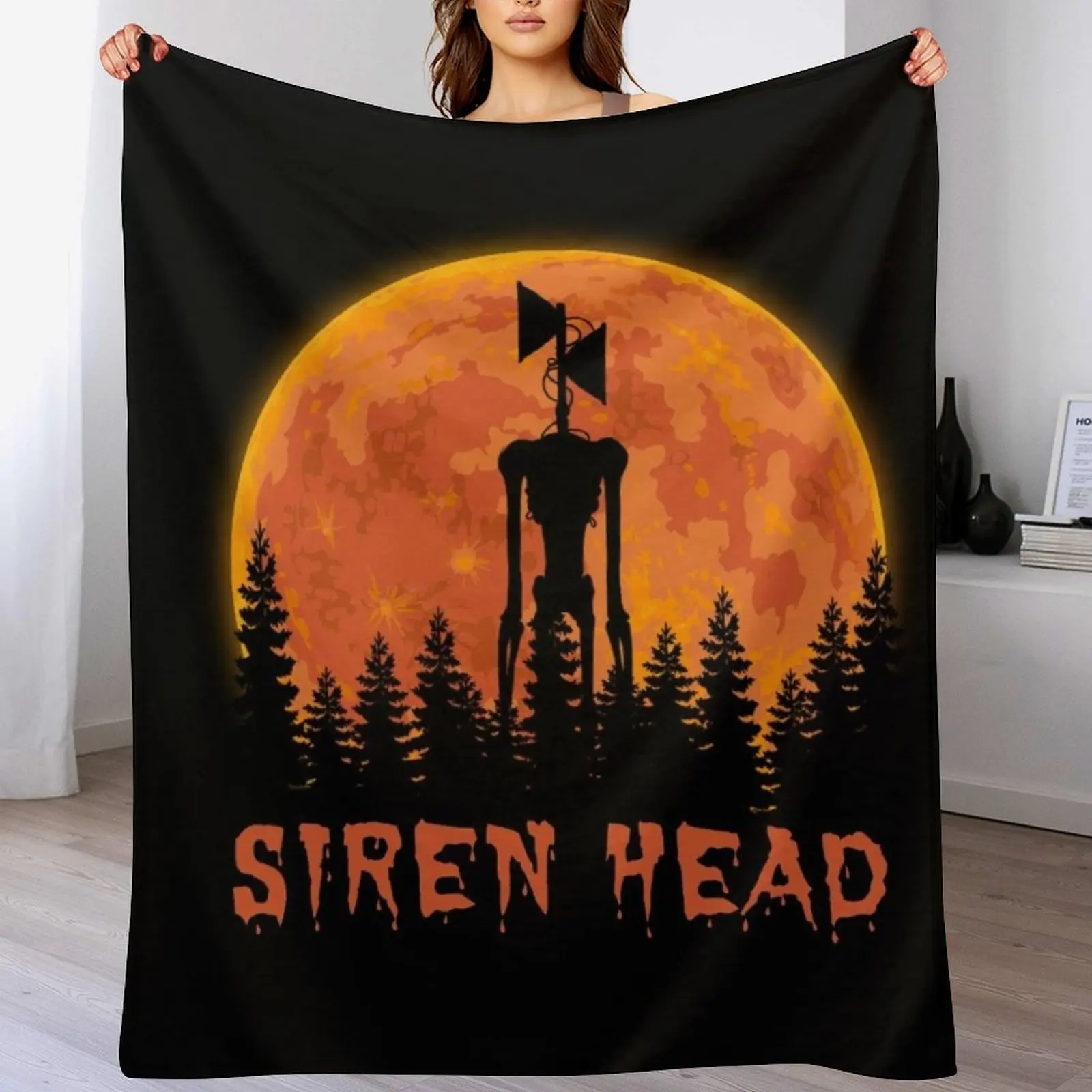 

Siren Head Throw Blanket Sofa Custom Travel Comforter Blankets