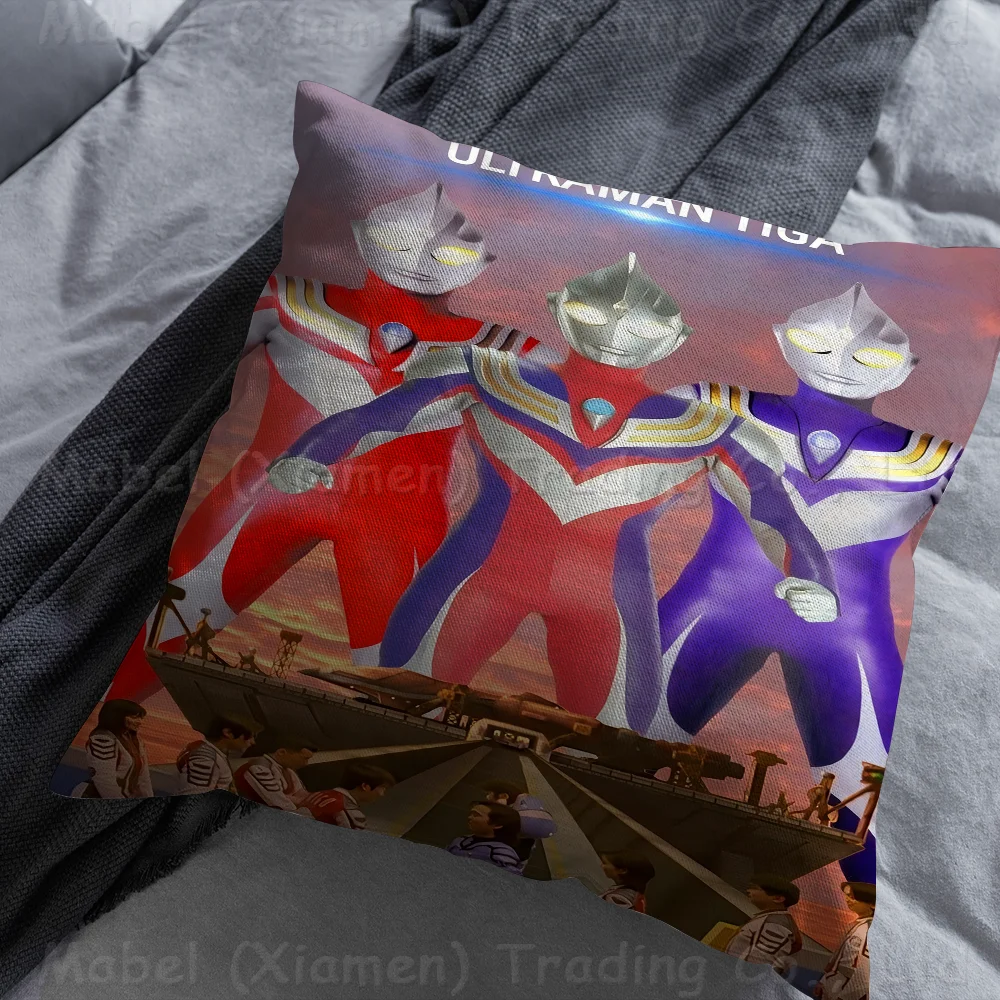 Ultraman Tiga Personalized Pillow Cover Kids Bedroom Wild Party Decor Pillowcase Kid Birthday Shower Gift