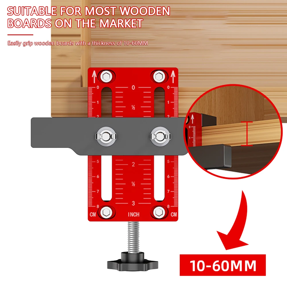 Jig di montaggio della porta dell\'armadio regolabile Punch Locator guida del modello di trapano localizzatore di fori per la lavorazione del legno