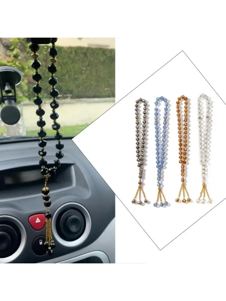 Muslim 12mm Tasbih 33 Beads Islam Prayer Rosary Islamic Religious Eid Ramadan Gift Round Beads with Tassel