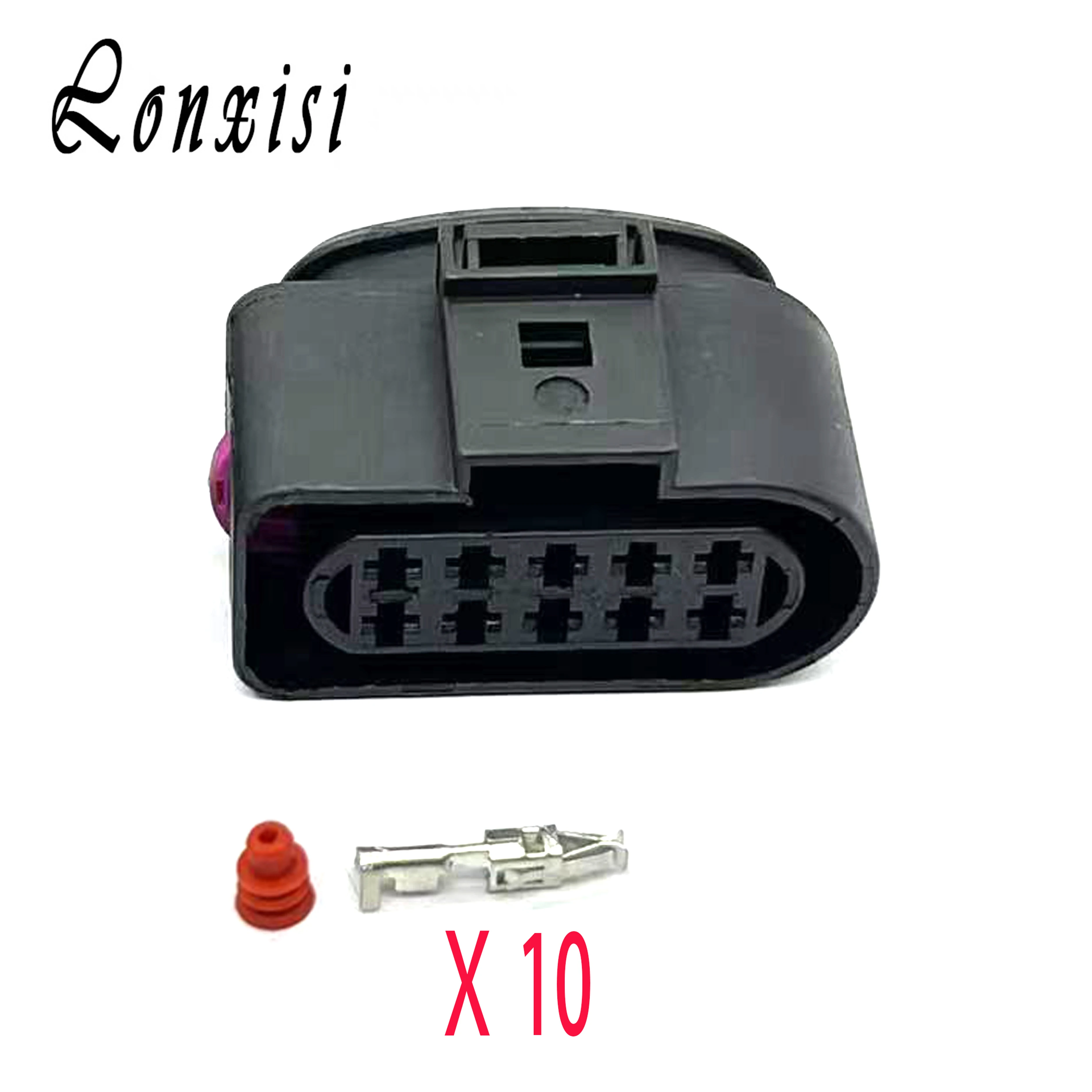 10 Pin 1J0973835 1J0973735 Spina del sensore di temperatura Valvola di sgonfiaggio impermeabile Connettore Presa faro alogeno per Jetta Mk4 Passat