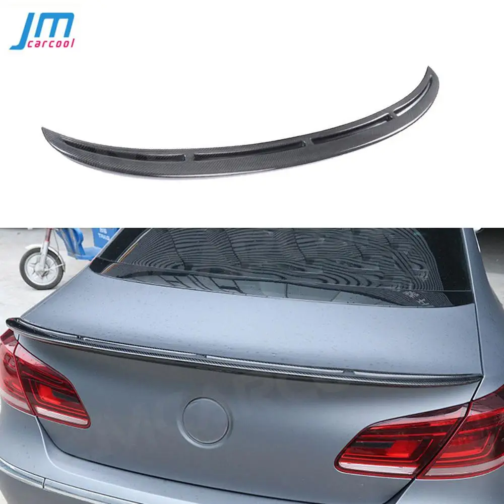 

Carbon Fiber Material Rear Trunk Lip Spoiler FRP Unpainted Trim Boot Wings For Volkswaagen VW Passat CC Standard 2009-2017