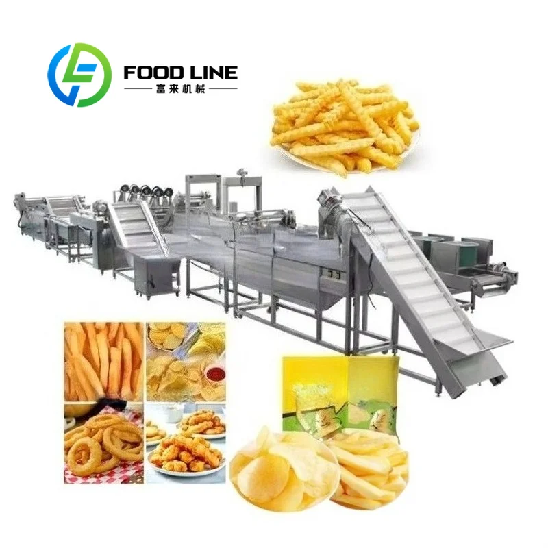 Workshop Potato Chip Production Line Fitted With Energy Saving Continuous Frying Machine For Local Mini Snack Manufacturing