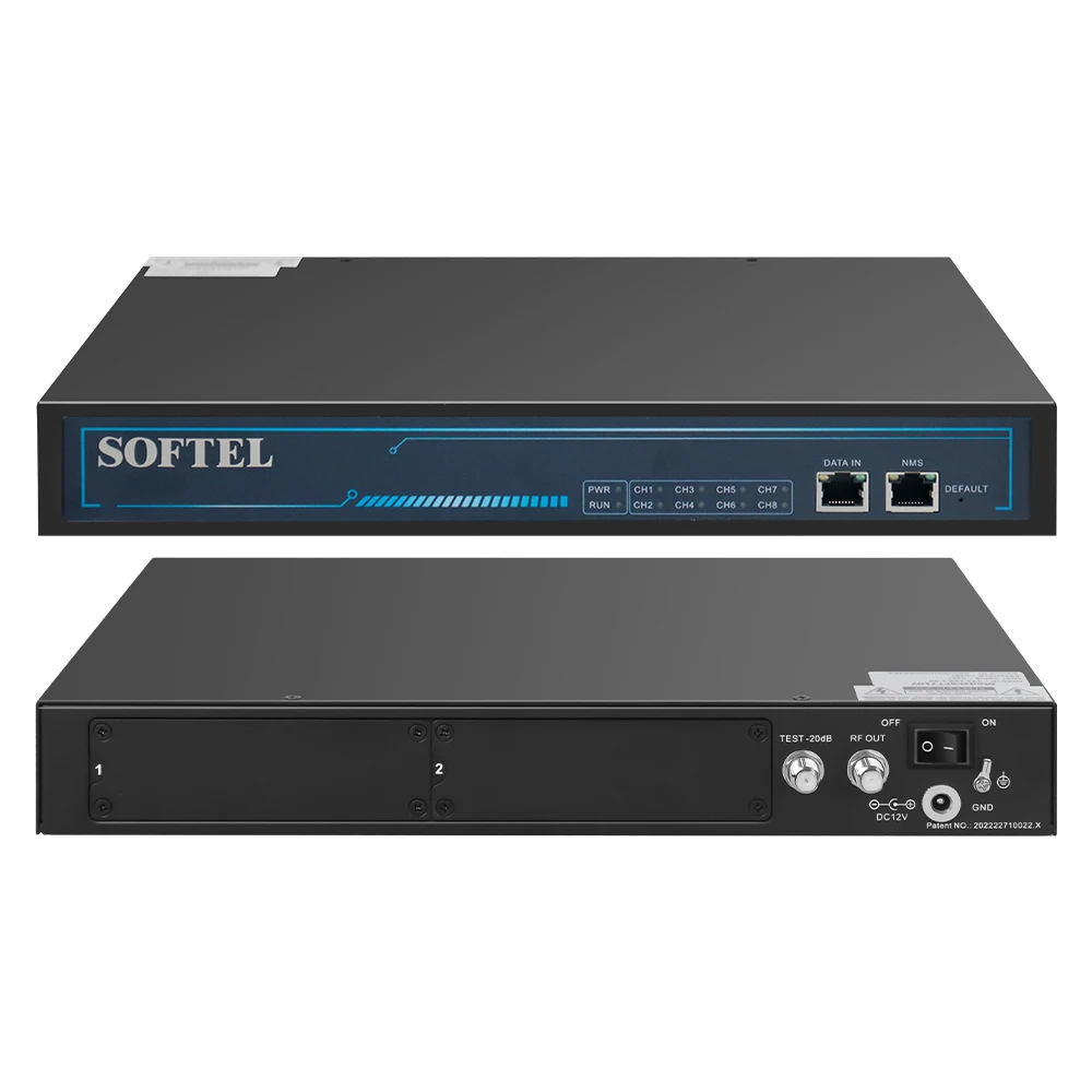 

DVB-T2 RF Frequencies in 4 or 8 IP to DVB-T2 DIGITAL MODULATOR