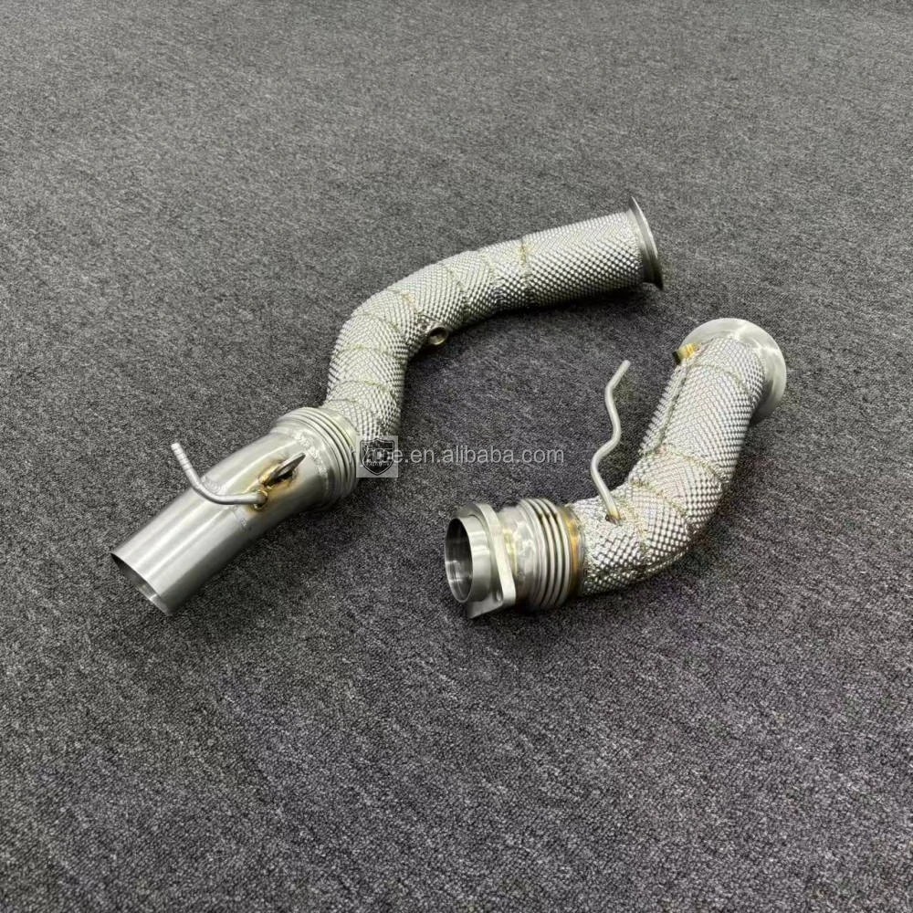 Hitzeschutz Cat-Downpipe für BMW M2C/M2 Comp M3 M4 F80 F82 F83 3.0 Edelstahl-Auspuffrohre Katalysator Coupé Auto – Detail 8