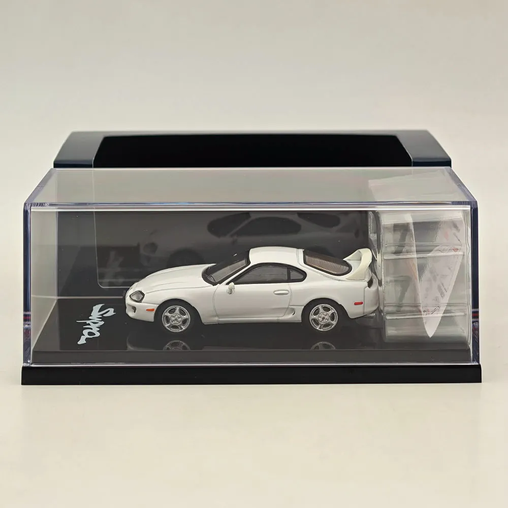 1/64 Hobby Japan For SUPRA RZ JZA80 with Active Spoiler Parts White HJ642042W Diecast Models Car Collection Auto Toys Gift