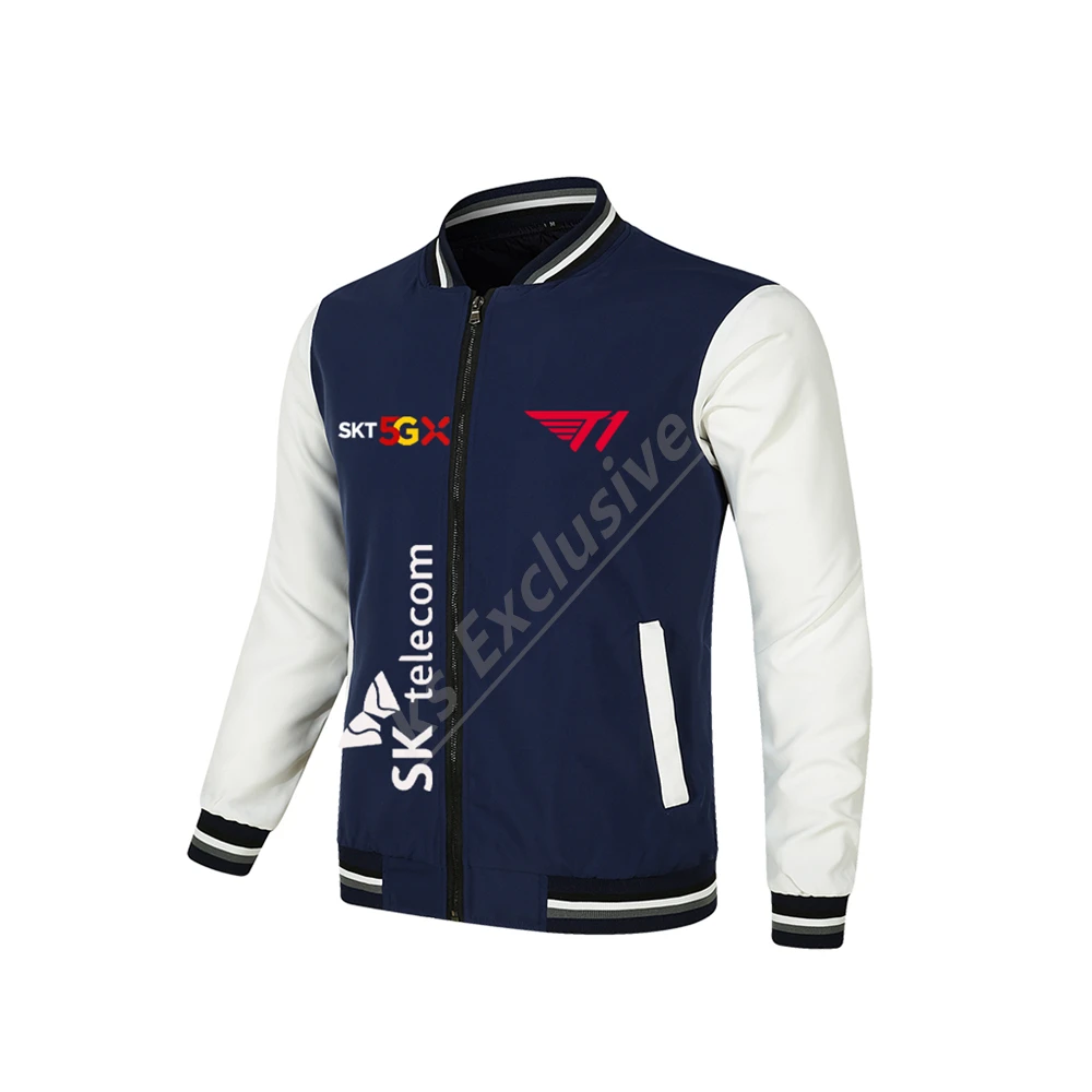 2023 LOL s13 Global Finals LCK SKT T1 Fan Baseball Jacket FAKER Support Jacket Unisex Large Men\'s and Women\'s Baseball Jacket