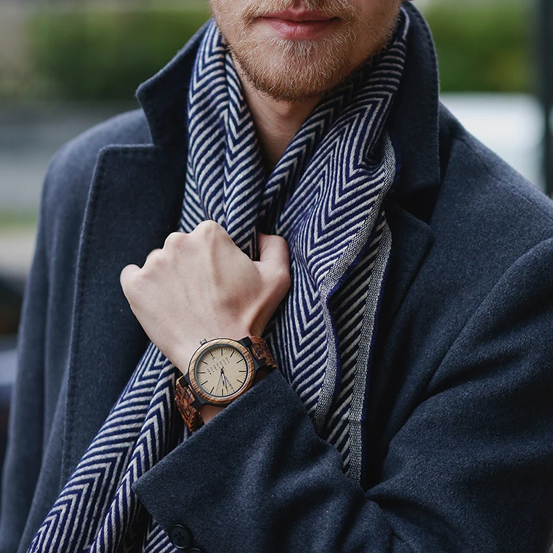 BOBO BIRD Houten herenhorloge Mode Zakelijke week en datumweergave Quartz uurwerk Logo aanpassen Geweldig cadeau relogio masculino