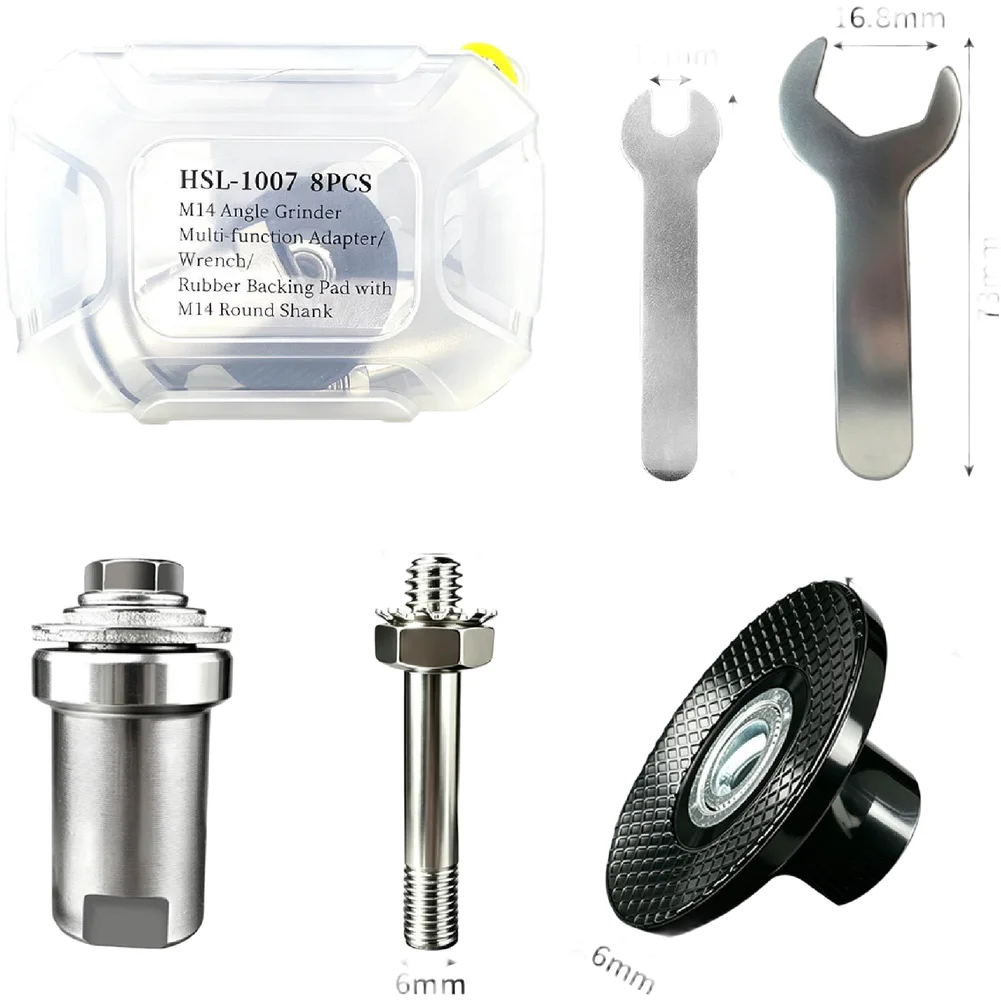 Angle Grinder Sanding Disc Kit Spiral Lock Metal Rust Removal Wood Polishing Grinding Wheel Set With Adapters For Power Tools
